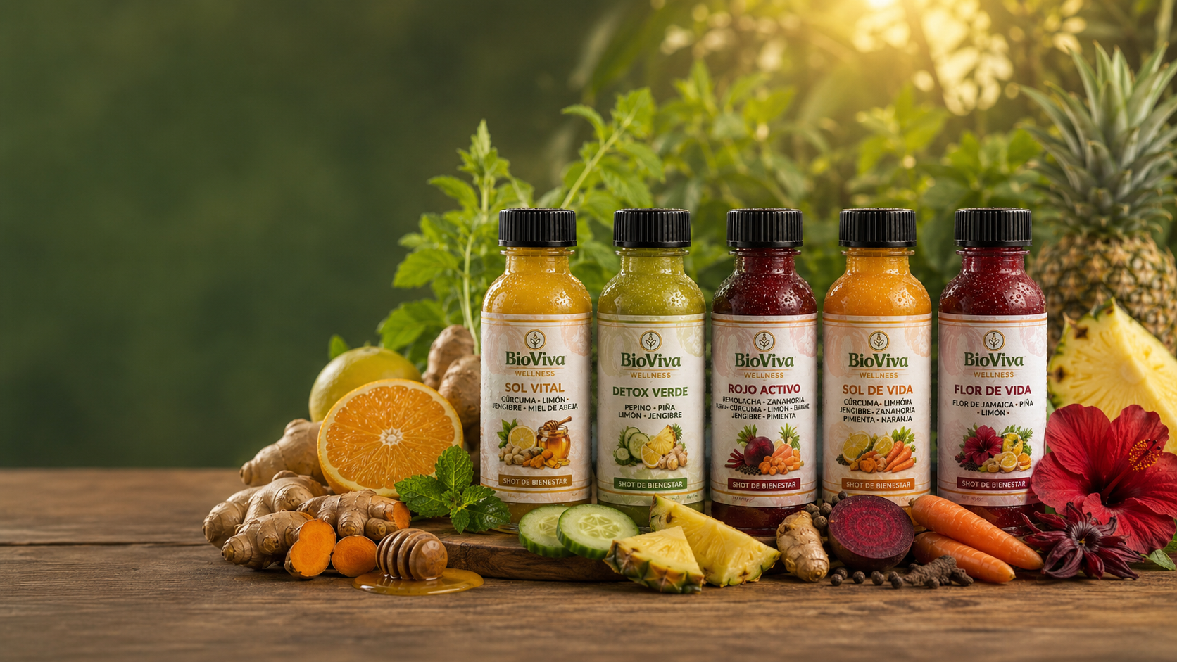 Línea de shots naturales BioViva Wellness