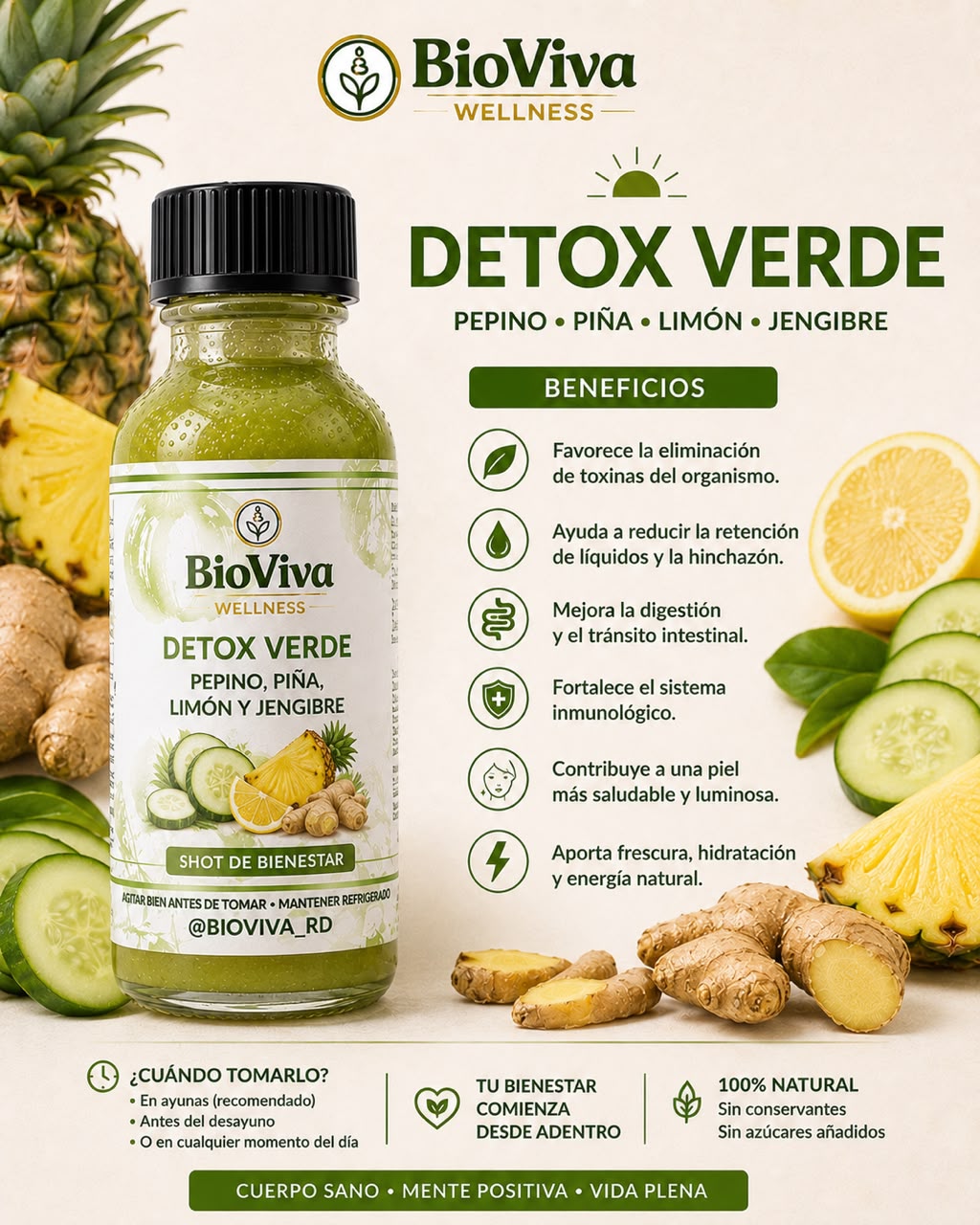 Shot Detox Verde BioViva Wellness