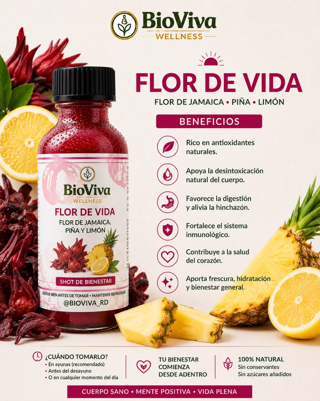 Shot Flor de Vida BioViva Wellness