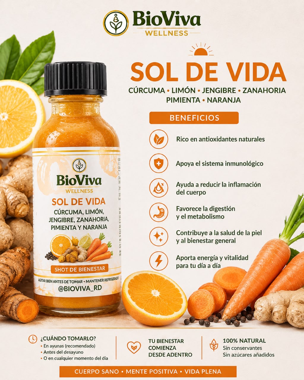 Shot Sol de Vida BioViva Wellness